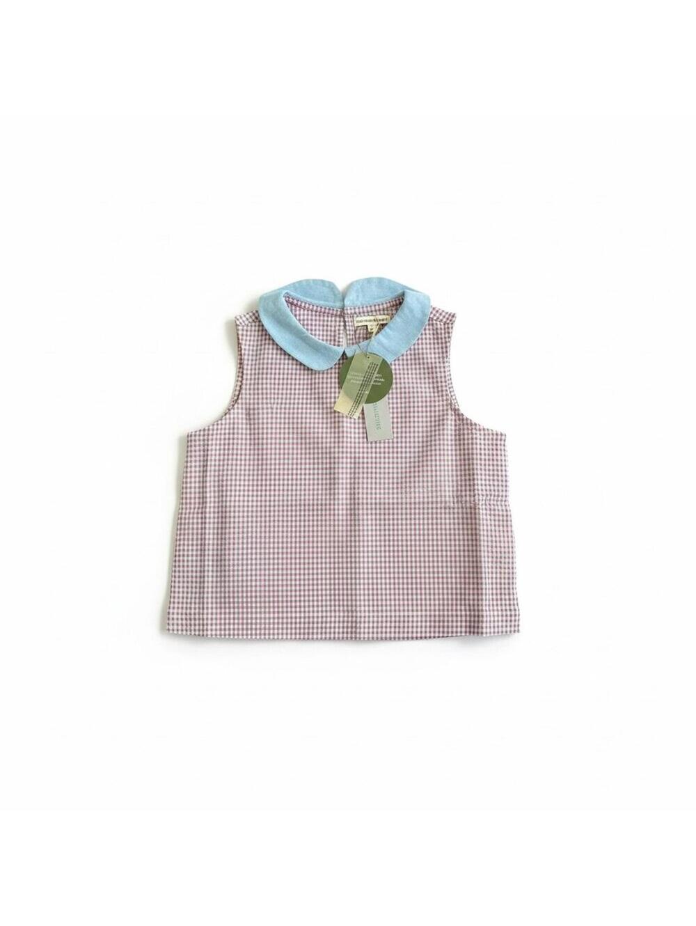 Sunday Collective Gingham Picnic Top – Lavender – Size 10–11Y – NWT